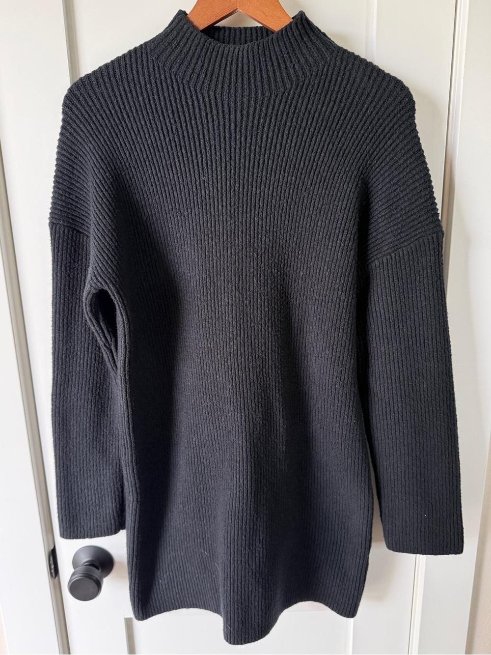 Abercrombie Sweater Dress Tunic Mockneck Black